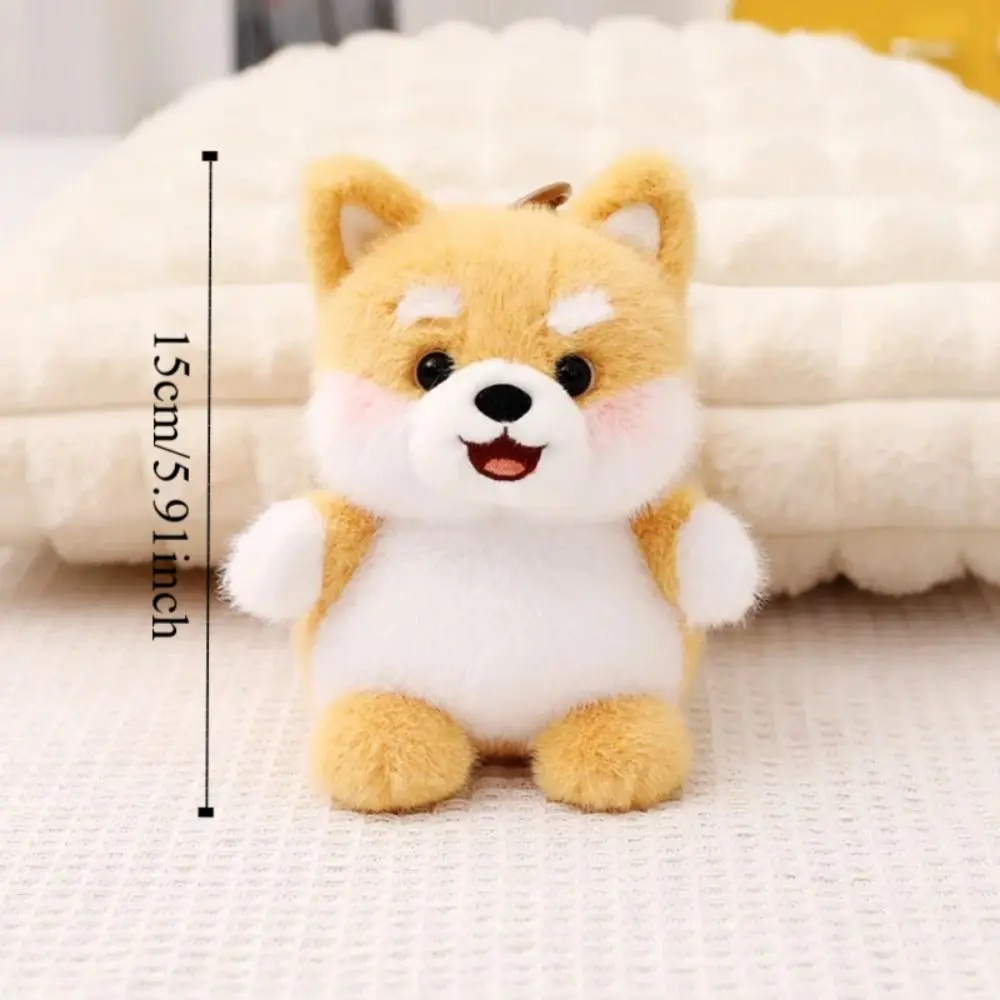 Puppy Dolls Dog Plush Pendant Schnauzer Bag Charm Husky Corgi Plush Kawaii Shiba Inu Dog Stuffed Keychain Car Decor