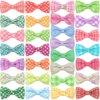 50/100pcs Spring Plaid Style Dog Bowtie Removable Dog Bows Dog Collar Accessories Pets Grooming Accessories Dog Supplies 2