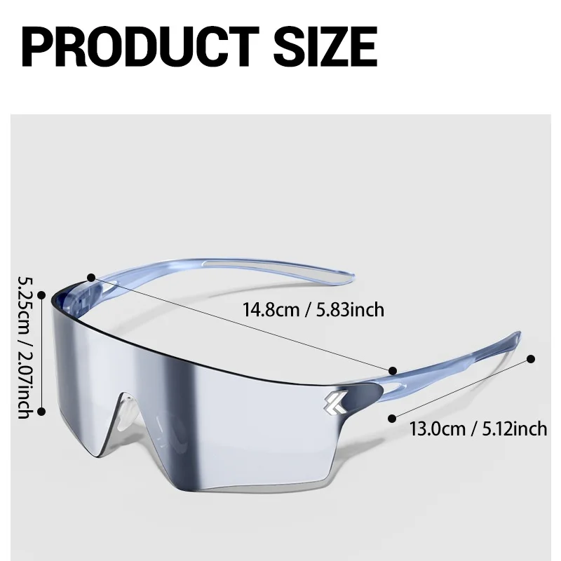 Kapvoe Light Weight Photochromic Running Sunglasses for Men SportsMarathon Cycling Glasses Mountain Bicycle Goggles Eyewear