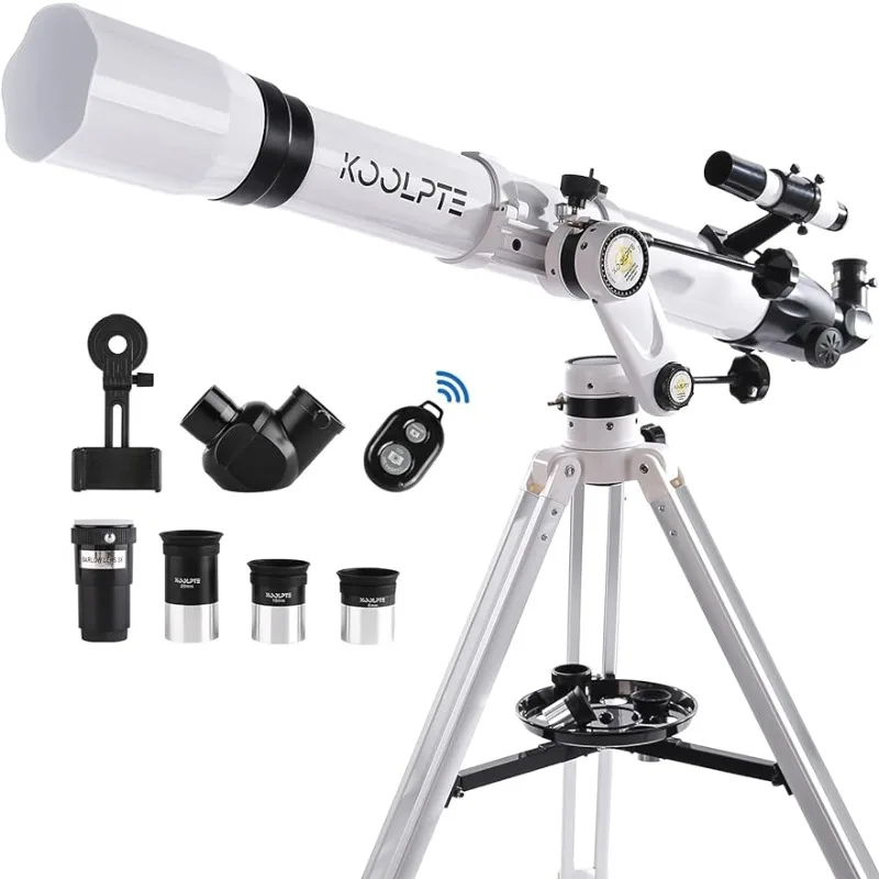 

Telescope 90mm Aperture 900mm - Vertisteel AZ Mount Base, High Precision Adjustment, Magnification 45-450x,Wireless Remote,Phone