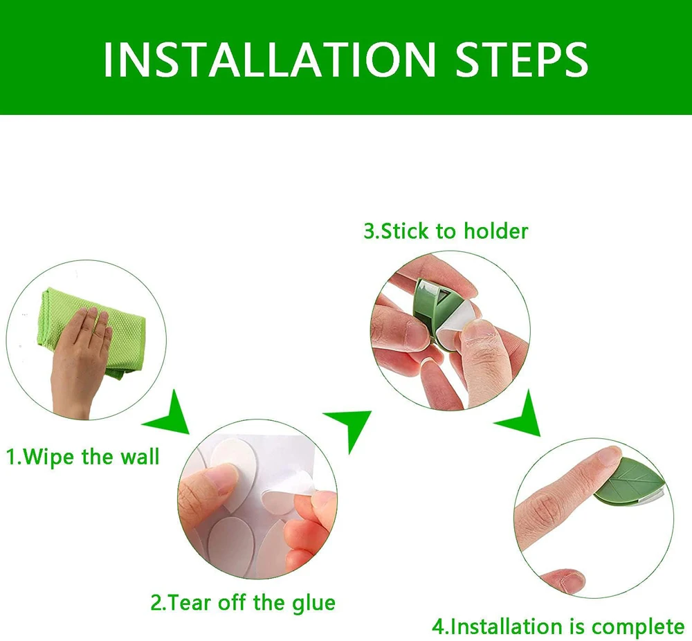Invisible Plant Climbing Wall Fixture Clips 10-50Pcs PcsRattan Vine Bracket Fixed Buckle Leaf Clips Traction Holder Garden 3