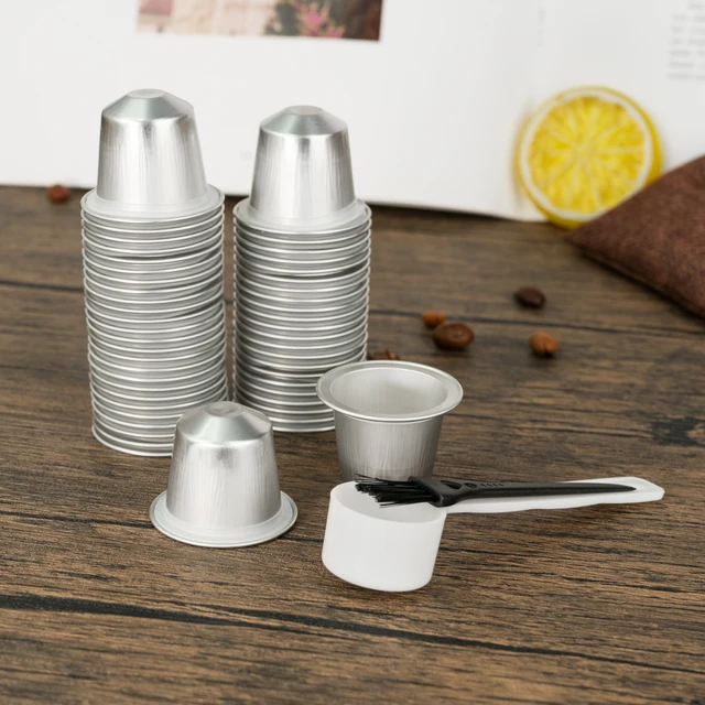 Empty Coffee Cups With Aluminum-Foil Lids Coffee Capsules With Seal Stickers Coffee Filters Compatible With Nespresso Original