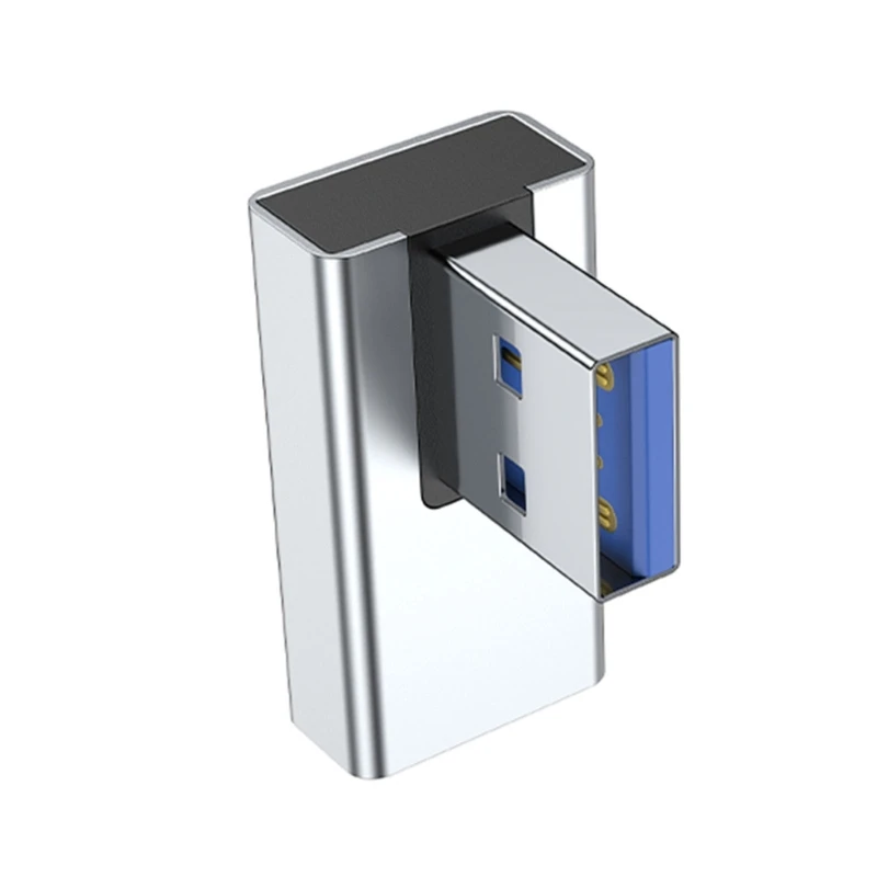 90도 왼쪽 오른쪽 아래로 각도 USB 남성 여성 확장 커넥터 어댑터 노트북 USB 충전기 변환기
