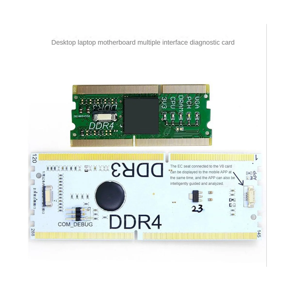 Laptop/Desktop Motherboard Memory Slot DDR3/DDR4 Diagnostic Analyzer Test Card Notebook for DDR3/4 Repair