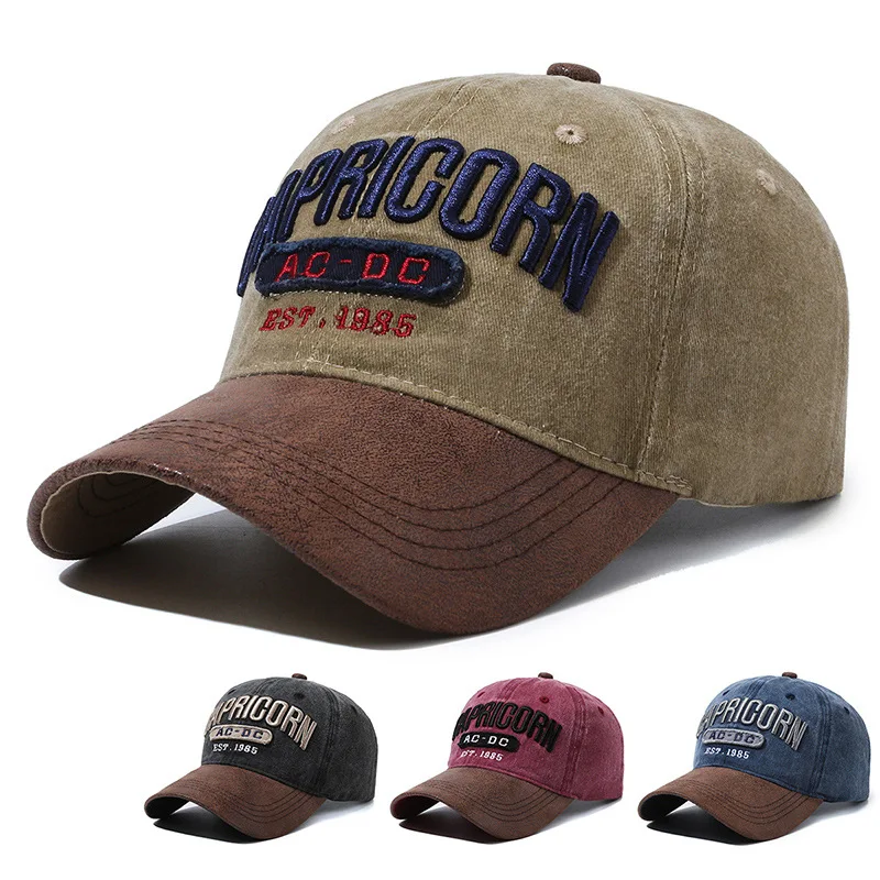 Retro Letter Embroidery Baseball Caps Spring Summer Men Women Cotton Adjustable Casual Hat Hip Hop Streetwear Sun Hats