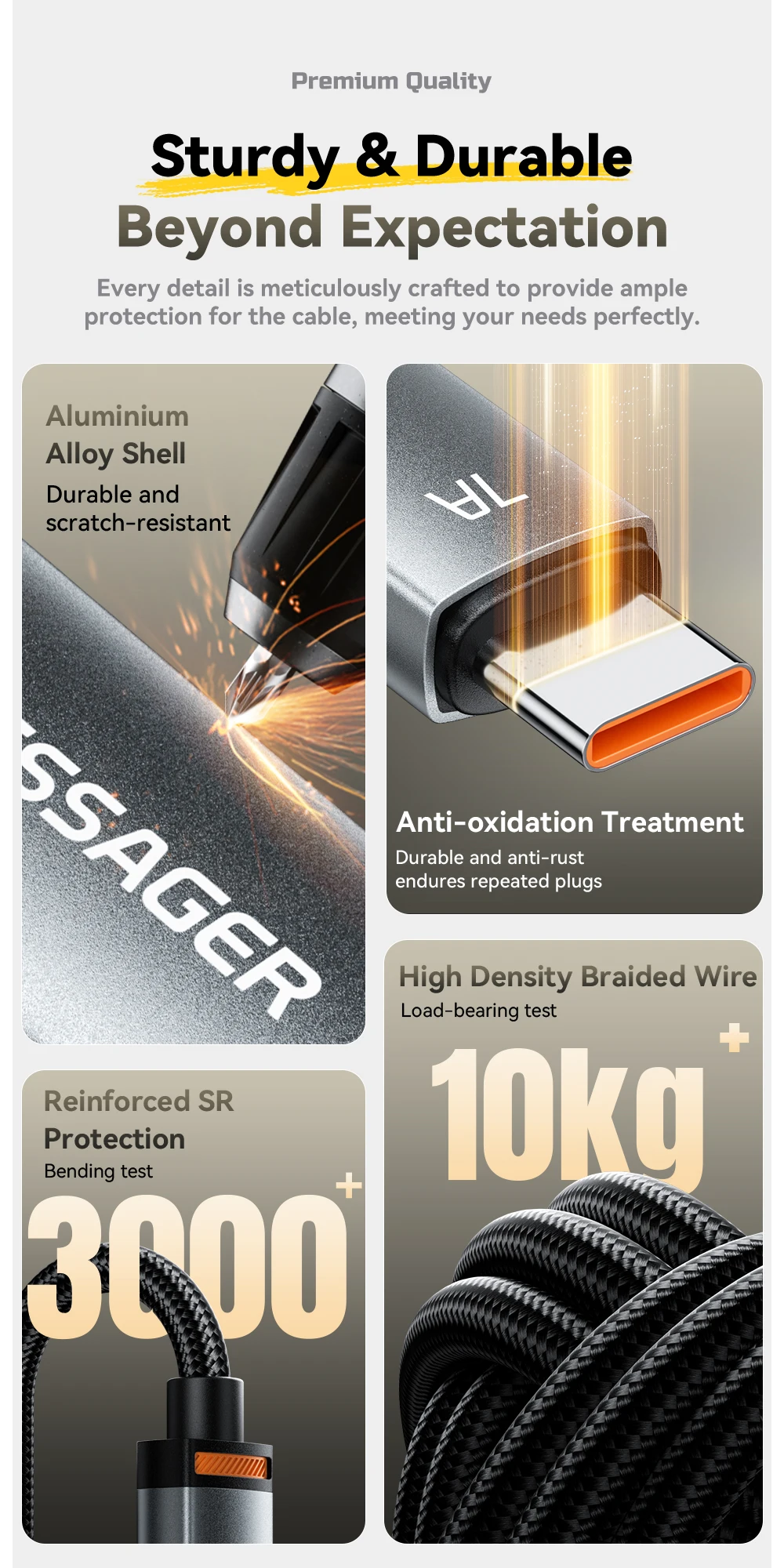 Essager 100 W Kabel USB C auf Typ C auf Beleuchtung PD60W Schnellladegerät Daten 2-in-1 Schnellladekabel für iPhone Huawei MacBook iPad – Detail 12