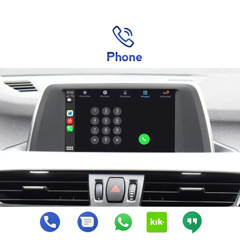 무선 카플레이 안드로이드 자동 인터페이스 디코더 박스, 미러 링크 플러그 앤 플레이, BMW 7 시리즈 F01 F02 2009-2015 CIC NBT 시스템