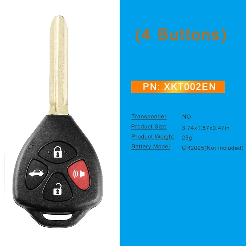 

Пульт дистанционного управления для Xhorse XKTO02EN, универсальный провод, 4 кнопки для Toyota Style, для VVDI Key Tool