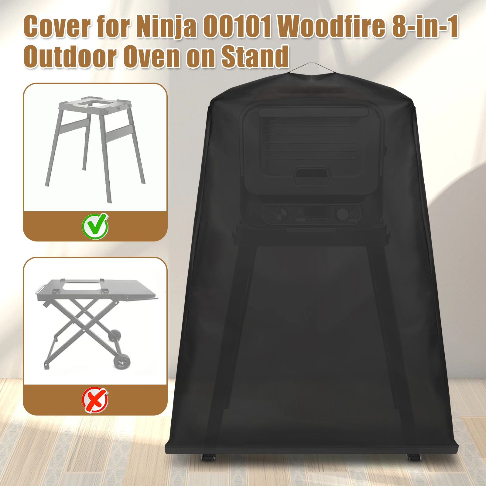 Pizza Oven Cover For Ninja OO101 Woodfire 8-in-1 Outdoor Pizza Oven Oxford Cloth Waterproof Dustproof Covers BBQ Accessories pizza oven cover