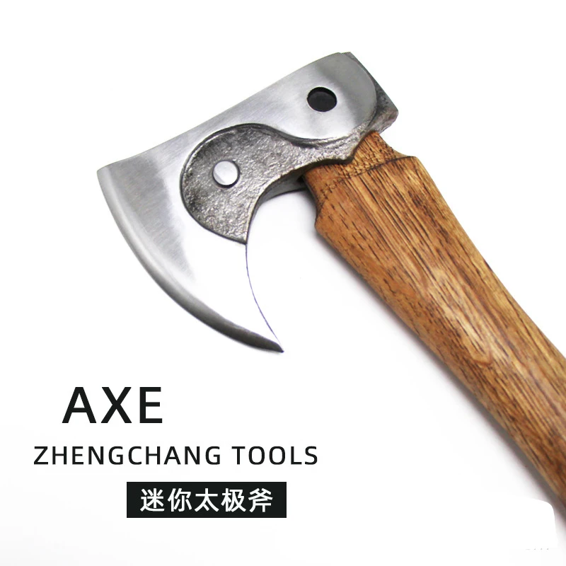 Tai Chi Bagua Axe Outdoor Gardening Camping Play Forging Shape Emergency Consumption Jungle Logging Woodcutting Axe 6