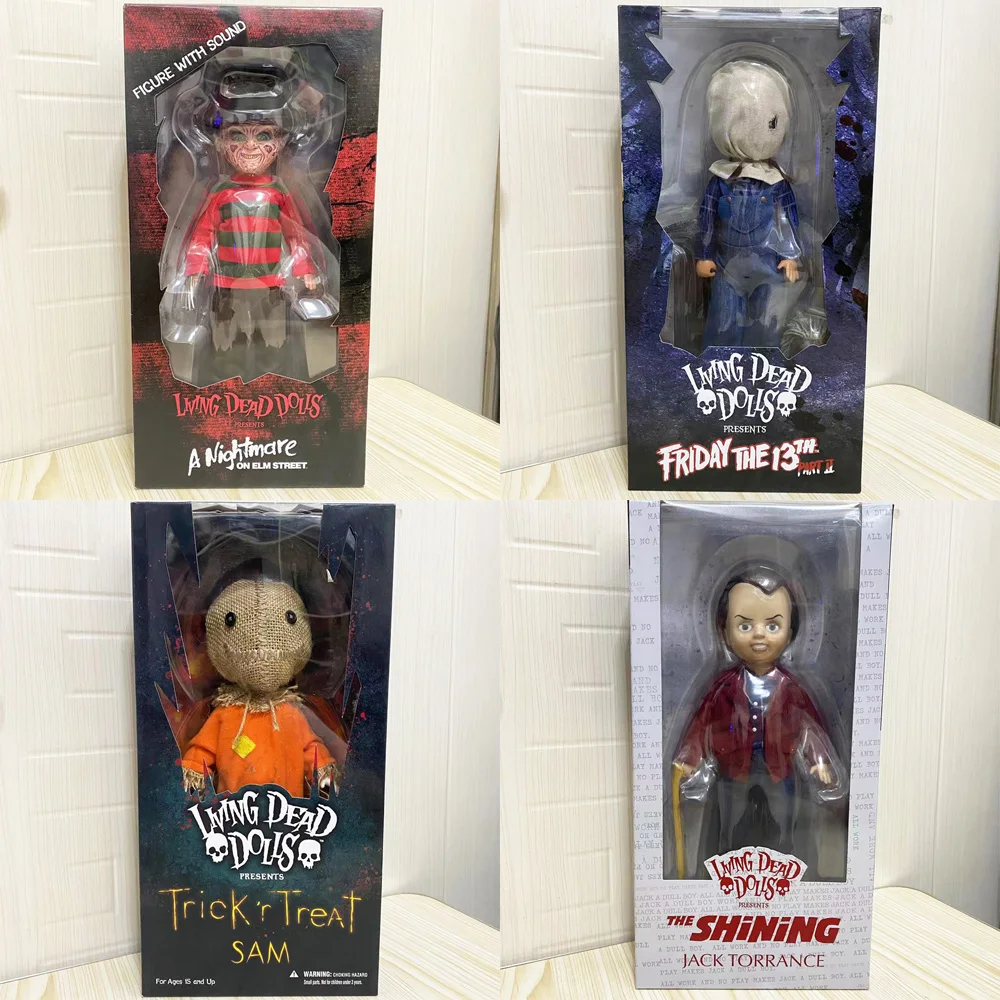 

Living Dead Dolls Nightmare Freddy Friday 13th Jason Trick'r Treat Sam Shining Jack Torrance Action Figure Model Gift Collect