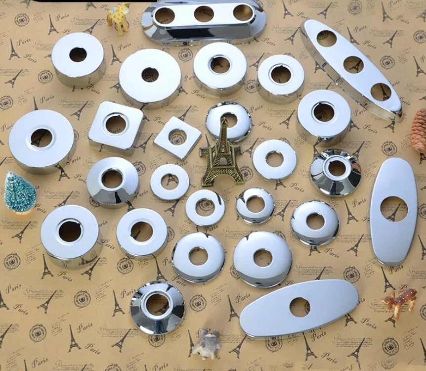 Description Picture 3 of itemFaucet Decorative Cover Stainless Steel Water Pipe Connector Heighten Valve Panel Shower Kitchen Faucet Accessories