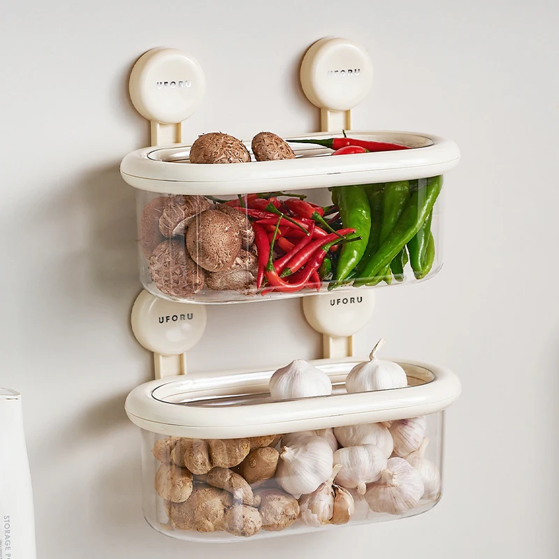 UFORU Bathroom suction tray shelf perforation-free wall-mounted toiletries table cosmetic tissue storage box 5