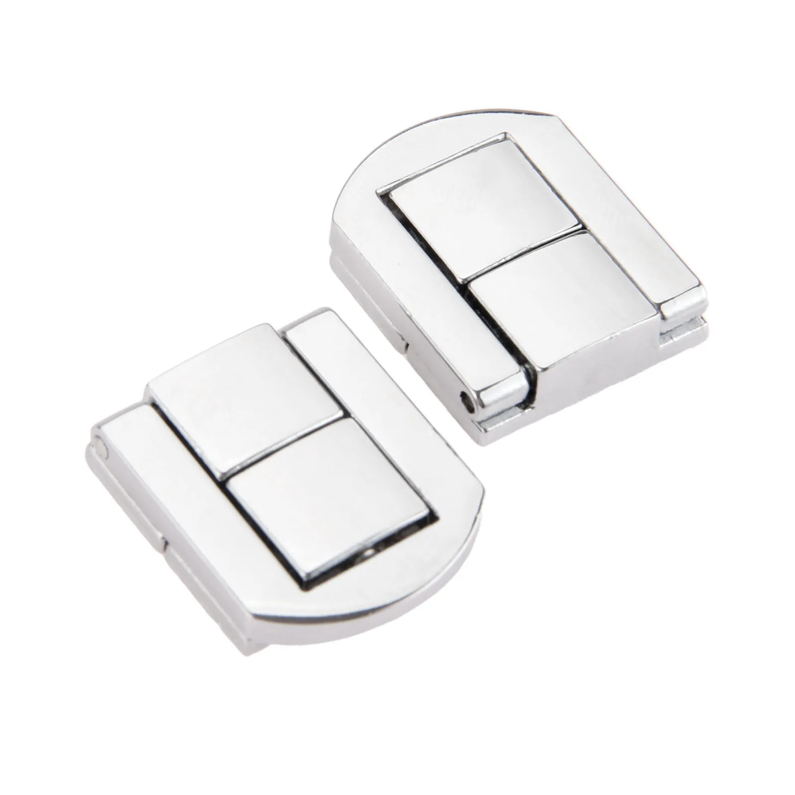 Antique Box Hasps 6pcs Alloy Lock Catch Latches w/Screw for Jewelry Wood Box Suitcase Buckle Clip Clasp Vintage Silver Hardware