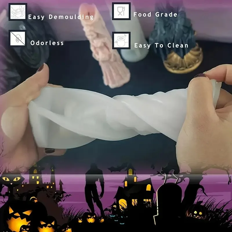 Silicone Ghost Bride Candle Mold for DIY Aromatherapy
