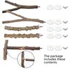 Parrot perch bird cage accessories, bird wooden branches, tree branches, bird standing rods, standing rods set, bird toys 3