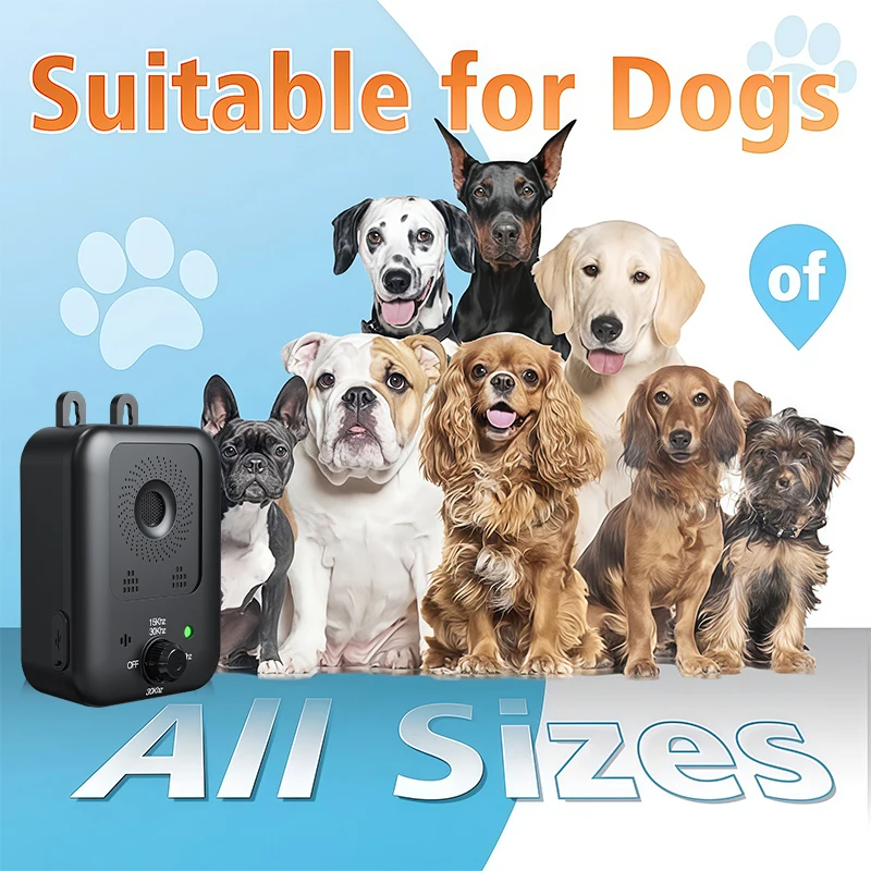 Dog Repeller Portable Ultrasonic 25kHz Frequency 1500mAh Rechargeable Battery