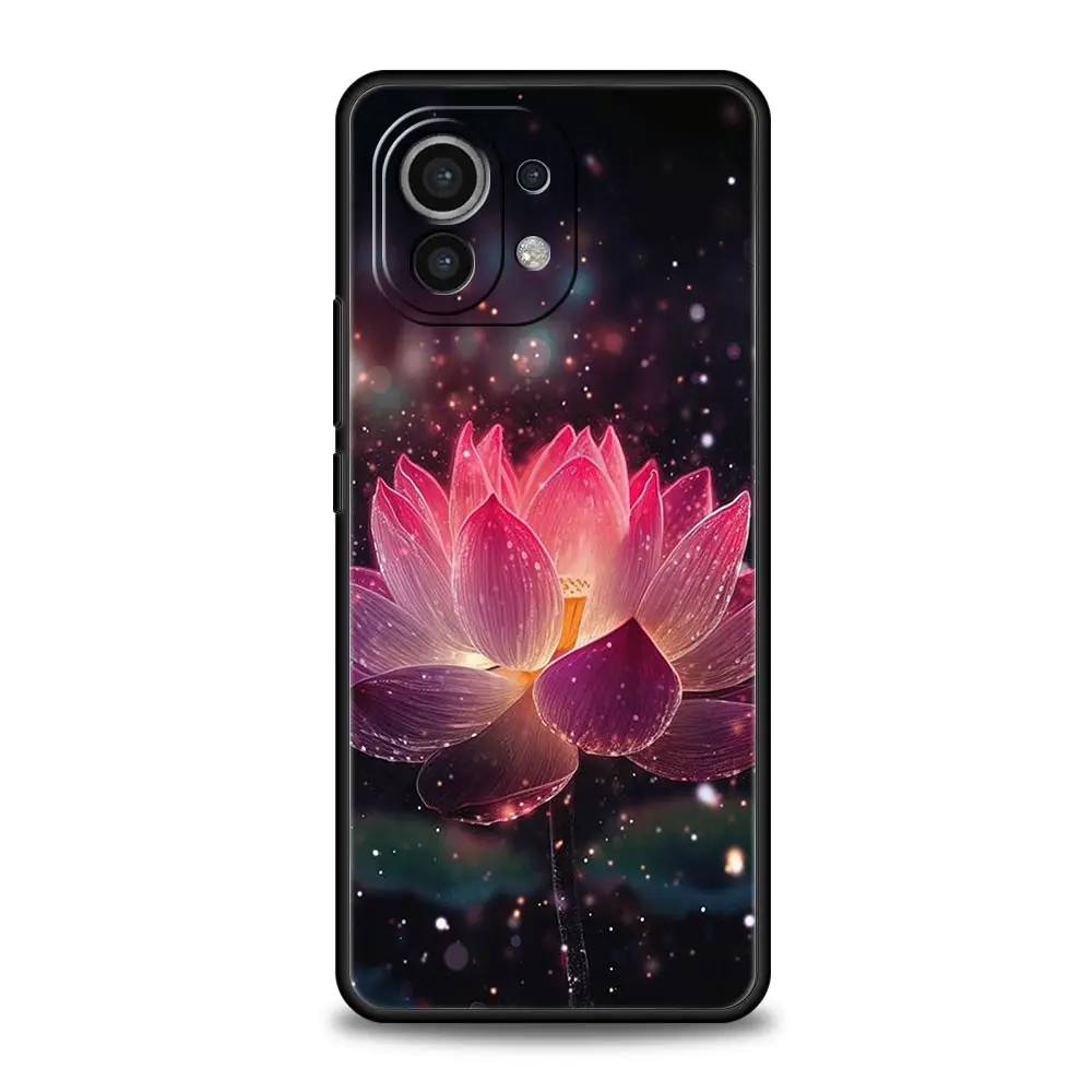 Luxury Lotus Flower Soft TPU Phone Case