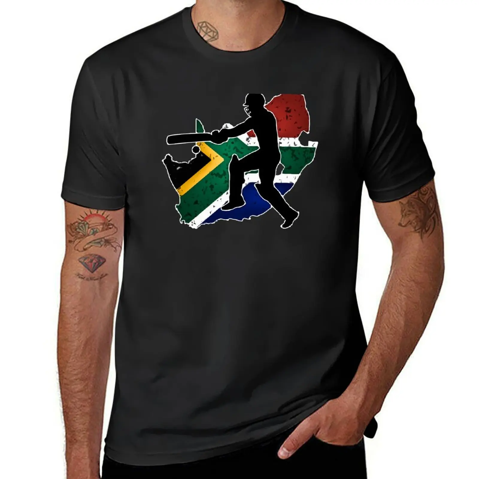 

South African Cricket T-Shirt anime summer clothes black t-shirts for men