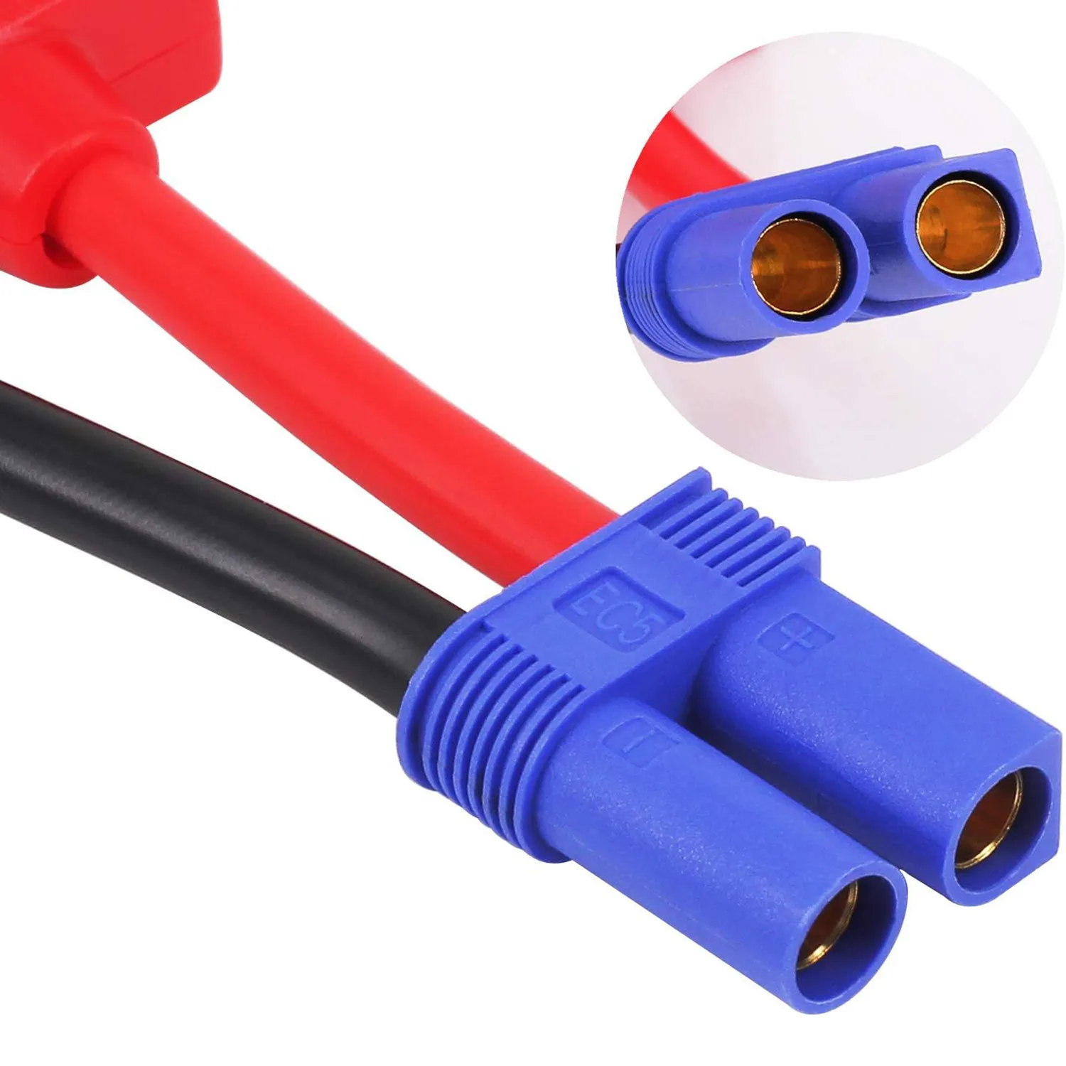 Replacement Car Jumper Cable Charger Alligator Clip Clamp to EC5 Connector for 12V Portable Emergency Car Jump Starter Booster