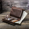 CONTACT'S Genuine Leather AirTag Wallets for Men RFID Aluminum Card Holder Metal Wallets Zip Coin Purse Money Clip Men's Wallets 6