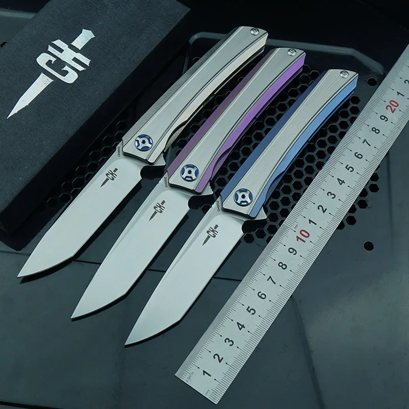 Многофункциональный складной нож CH3002S35VN из титанового сплава для самообороны, рыбалки Многофункциональный складной нож CH3002S35VN из титанового сплава для самообороны, рыбалки