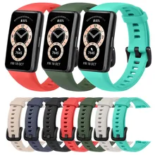 

Sport Silicone Band Strap For Huwei Band 6 6 Pro Adjustable Wristband Watchbands Smart Watch Strap For Honor Band 6 Bracelet