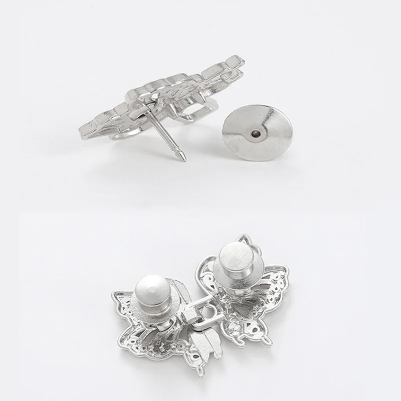 Jeans Button Adjustable Clips for Pant Skirts Waist Tightener Buckle Snap Button Adjuster Butterfly Pin Button Clothing Supplies 6
