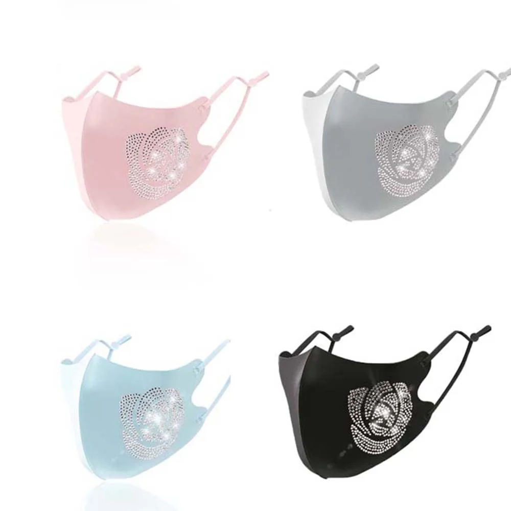 

Safe Anti-Pollution Sun protection UPF50+ Anti Haze Rhinestone Reusable Dust Mask Health Care Face Mask Face Cover