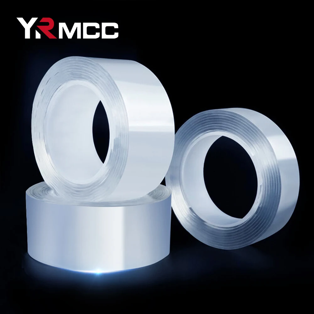 

Transparent Tape Nano Tape Reusable Traceless Double Sided Tape Waterproof Multipurpose Strong Wall Tape for Car Decoration DIY