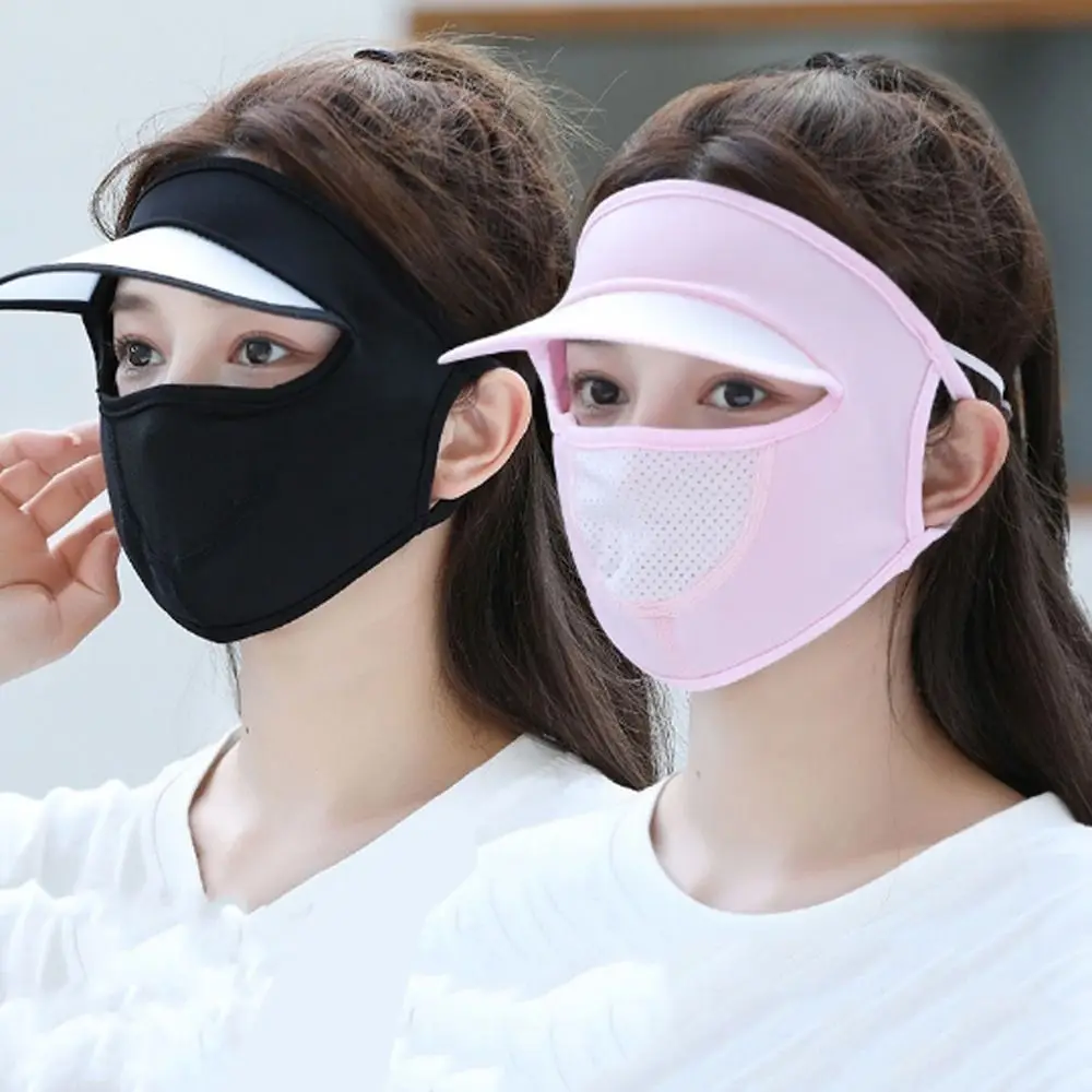Sommer Eisseide Uv-schutz Gesichtsmaske Mit Schild Für Wandern_voghion.com