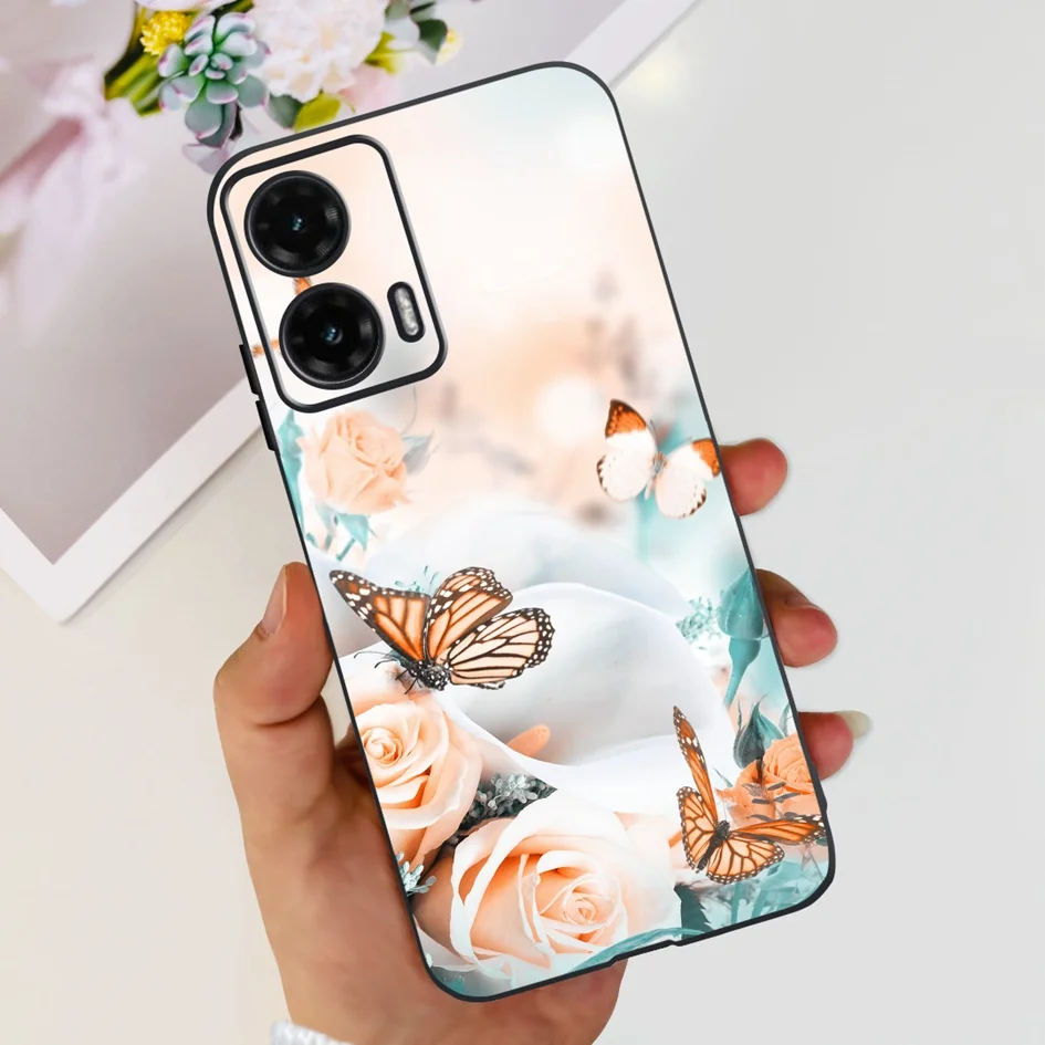 Cute Cartoon Cat Butterfly Soft Silicone Bumper Protective Phone Case