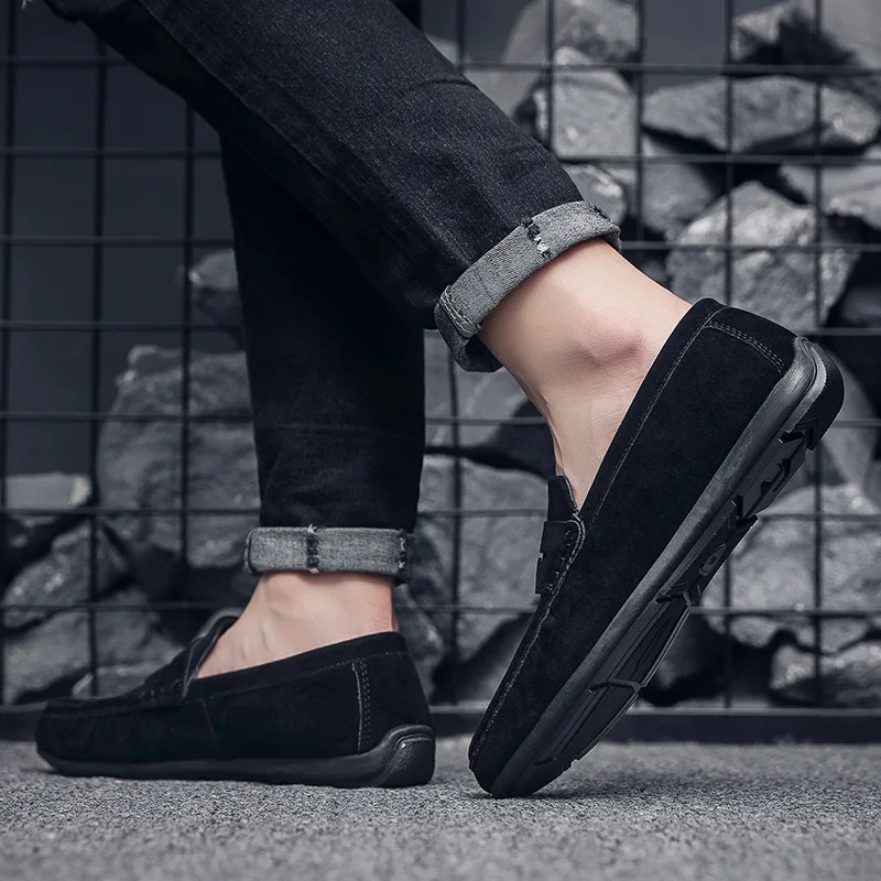 Men's Loafers Lightweight and Breathable Casual Shoes Mens Flat Driving Shoes Soft Sole Slip-on Business Shoes Moccasins - 4