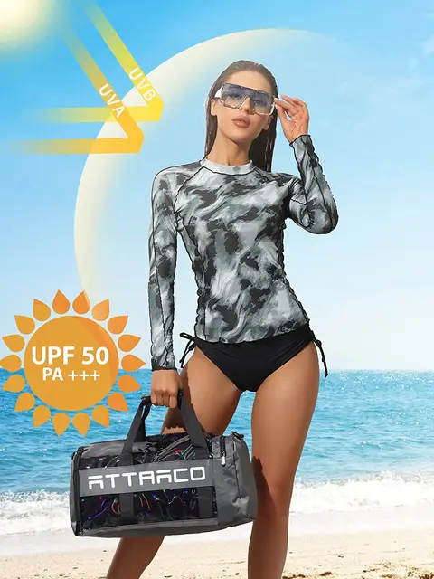 Anfilia 여성용 긴팔 래쉬가드 셔츠: 수영, 서핑, 자외선 차단을 위한 필수품