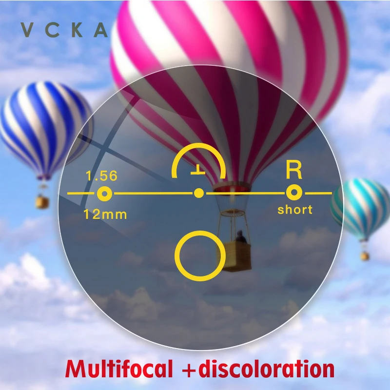 

VCKA 1.56 1.61 1.67 Discoloration Progressive Multifocal Lenses Spectacles Lens Prescription Myopia Hyperopia