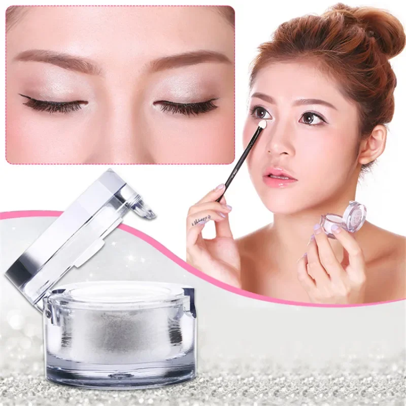 Eye Glitter Powder Base Cosmetic Highlighter White Facial Brightener Eye Shadow Long Lasting Makeup Effect Eye Shadow Glitter Makeup Accessories Makeup Highlighter
