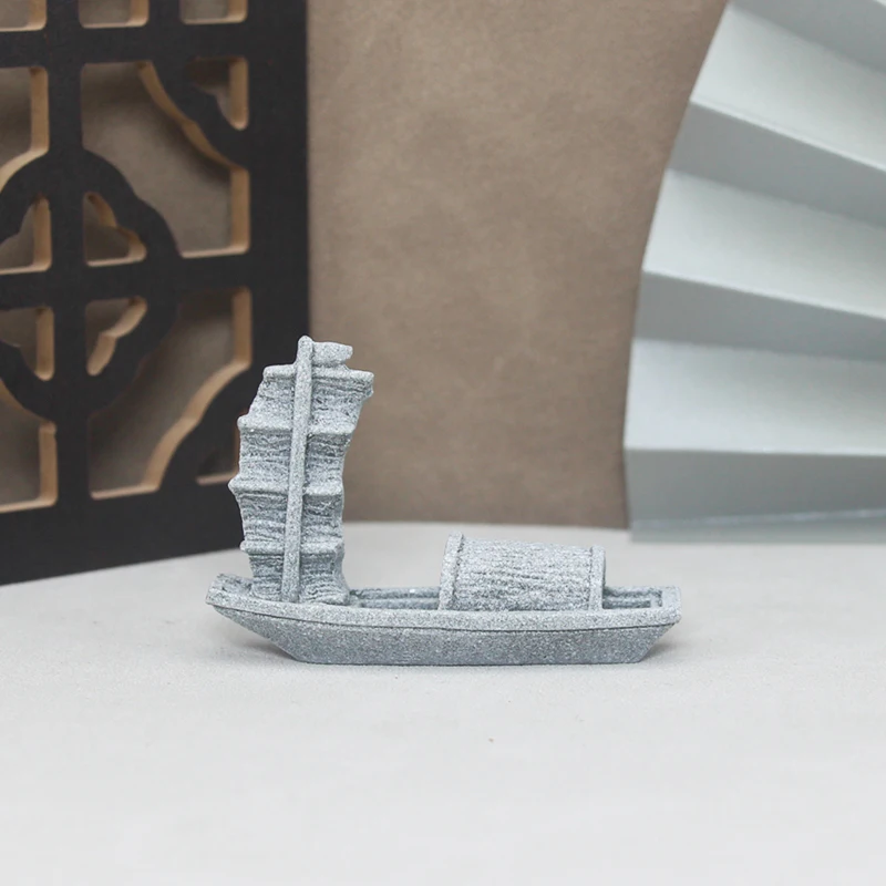 Miniature Sandstone Bridge Figurine for Decorative Landscaping and Fairy Gardens