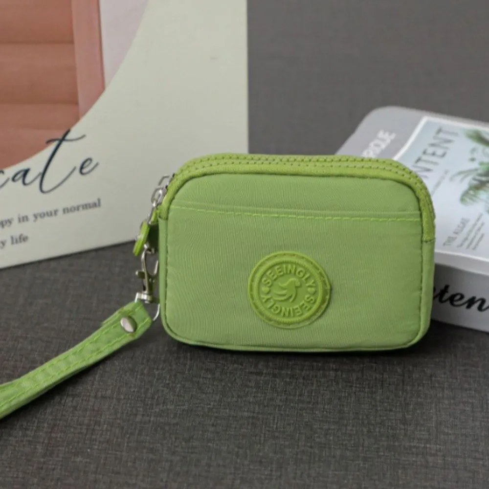 Elegant Women's Nylon Wallet with Lanyard - Double Layer, Waterproof Clutch