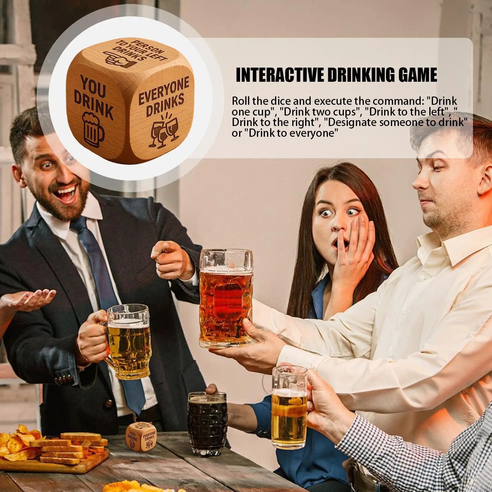 Trinkwürfelspiele für Erwachsene, lustige interaktive Partyspiele für Freunde, Familie, Paare und soziale Gruppen, Wochenendgruppenaktivität – Detail 5