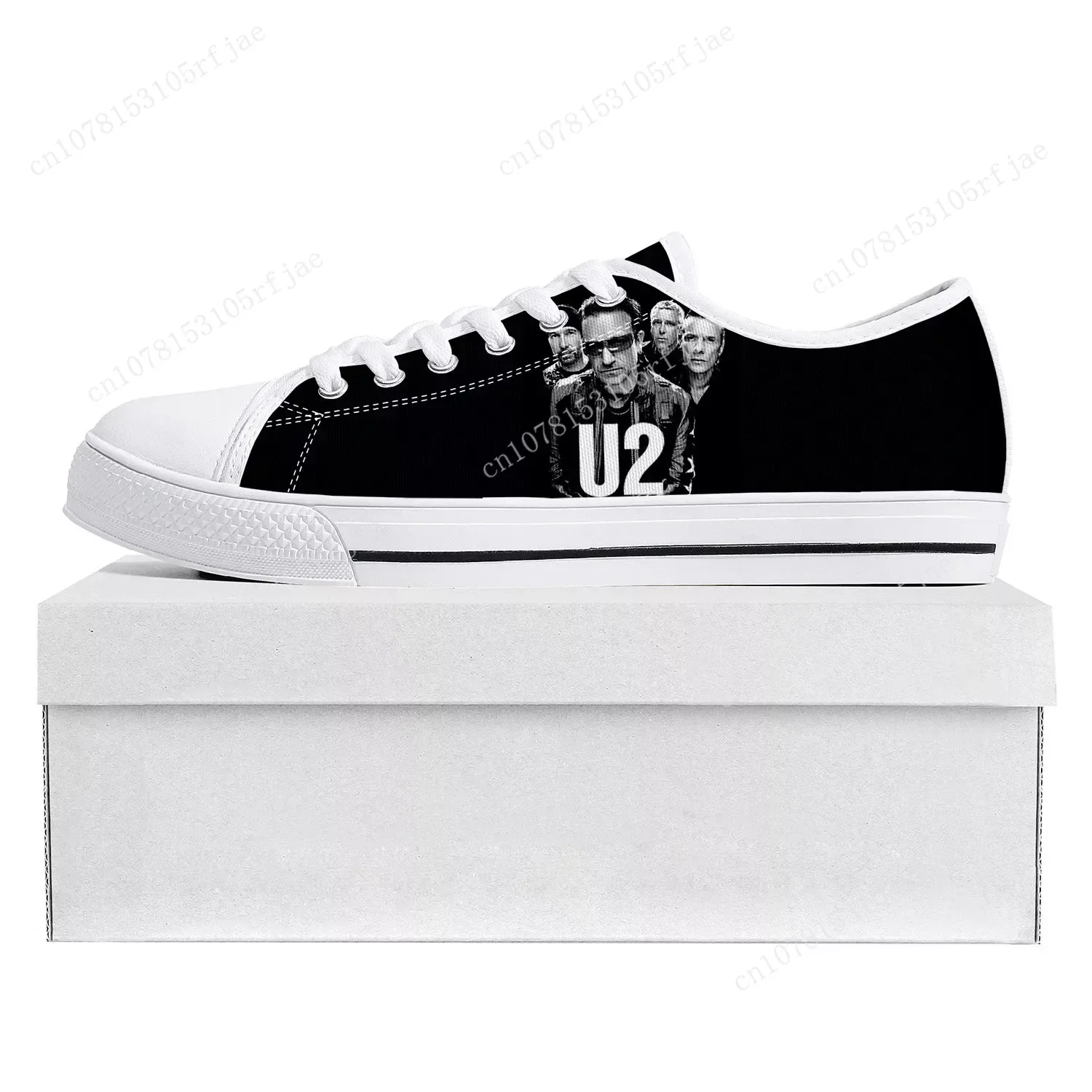 U2 Rock Band Fashion Punk Low Top High Quality Sneakers Mens Womens Teenager Canvas Sneaker Casual Couple Shoes Custom Shoe 3