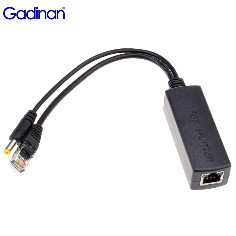 

Gadinan PoE Splitter 10/100M with IEEE 802.3af Standard Adapter Let 12V DC IP Camera Become POE Camera 48V Input and 12V Output