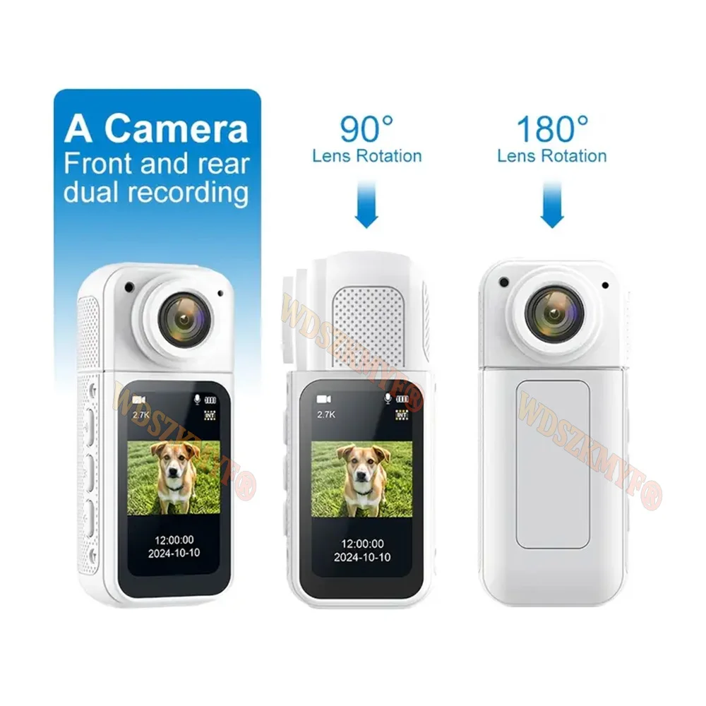 180° Rotatable Lens 2.7K MINI Sports Camera Digital Video Outdoor WIFI Mini Camera with Magnetic Lanyard Portable Video Recorder