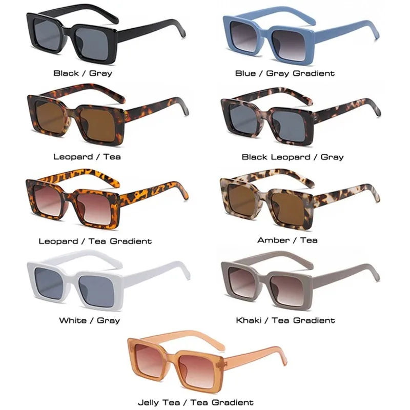 Fashion Square Small Frame Women's Sunglasses retro Style casual Ins Casual Summer Vacation Beach Decorative Glasses 4