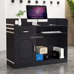 Caisse de réception avec tiroirs et armoires de rangement, comptoir pour réception, mobilier de Salon de beauté 