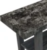 Newport V Console, Faux Black Marble/Weathered Gray 6