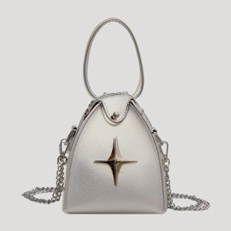 thumbnail image 1 of Mini bolsos tipo bandolera para mujer, bolsos de diseño de lujo, monedero, novedad de 2023, en PU con lentejuelas, cadena con remaches, decoración, bolso de hombro con asa superior, 1 of 5