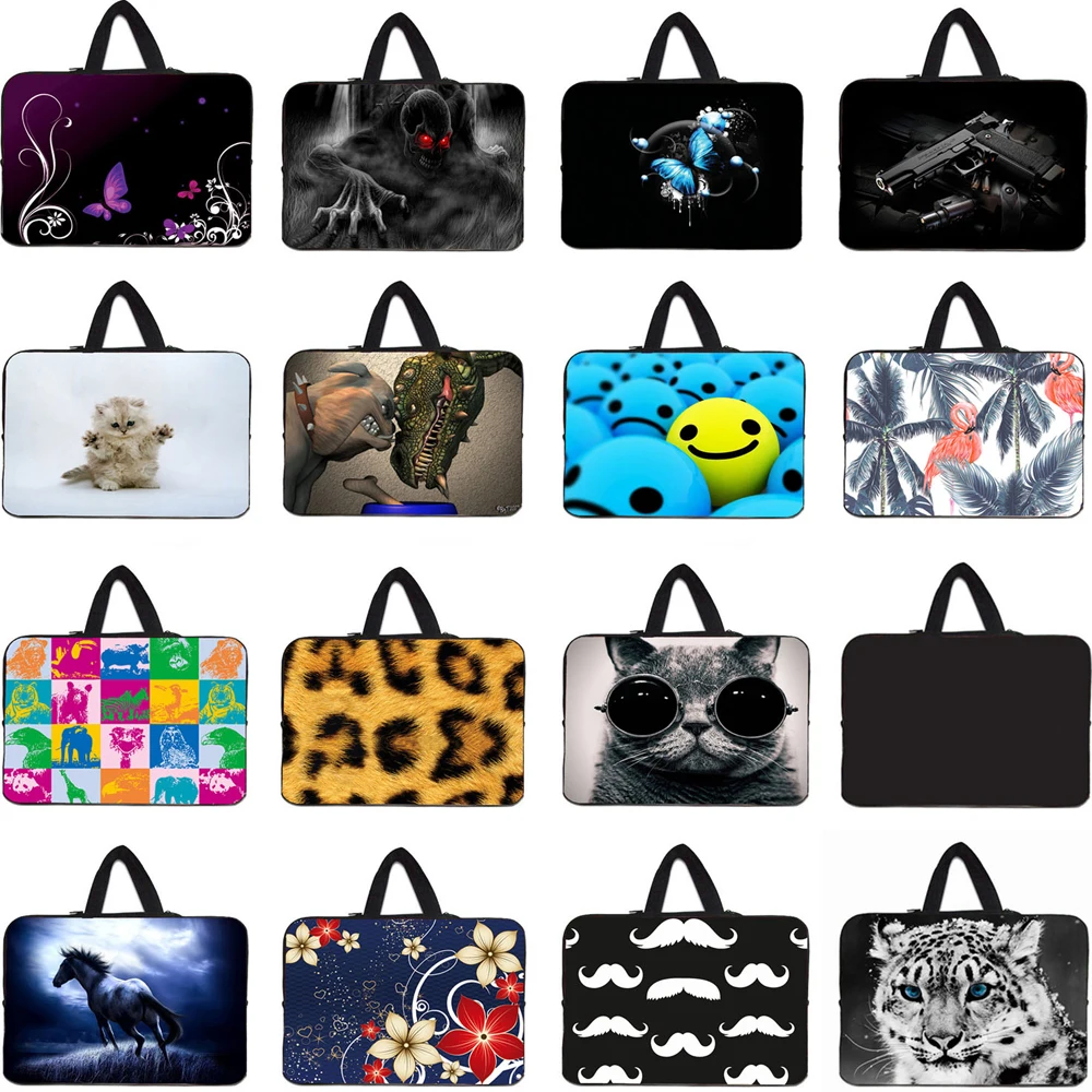 

Viviration Laptop Computer Carry Case Neoprene 10/12/13/14/15/16/17Inch Notebook Shockproof Handle Pouch Funda Bolas Accessories