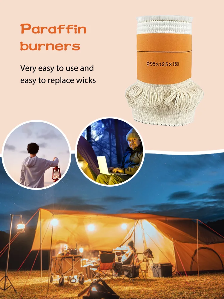 Wick Kerosene Stove Multipurpose Cotton Burning Stoves Core Smokeless Kerosene Light Core Oil Lamp Cores for Outdoor oil lamp wicks