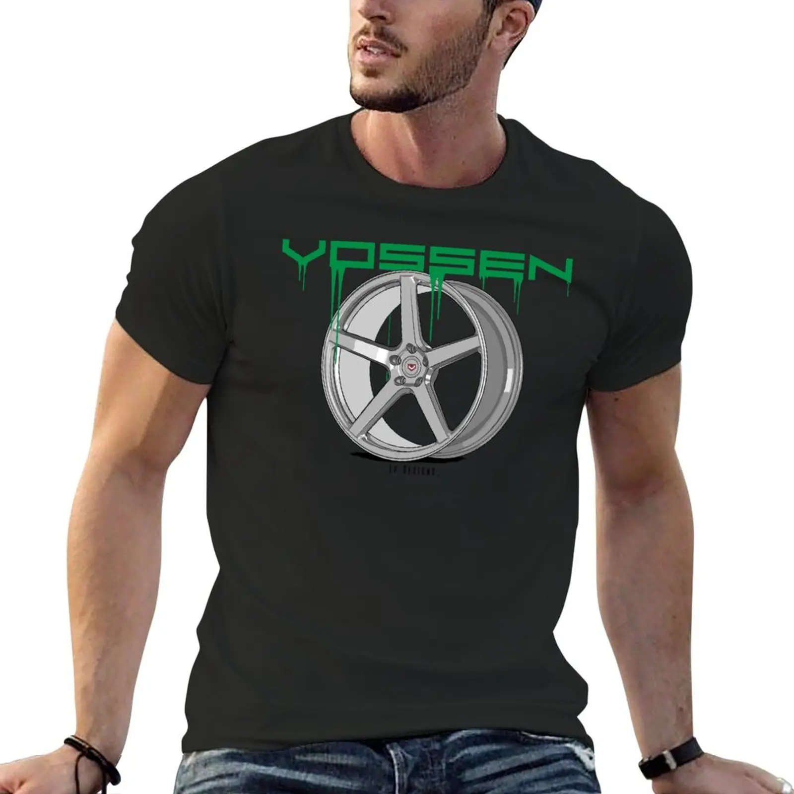 New Vossen Cerchi T-Shirt Maglietta Oversize Maglietta Grafica Abbigliamento Uomo