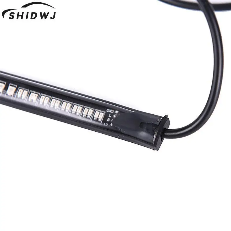 1pc 48SMD LED Motorcycle Decorative Lights Strip Light Motorbike Tail Brake Stop Turn Signal Strip Stop Light General